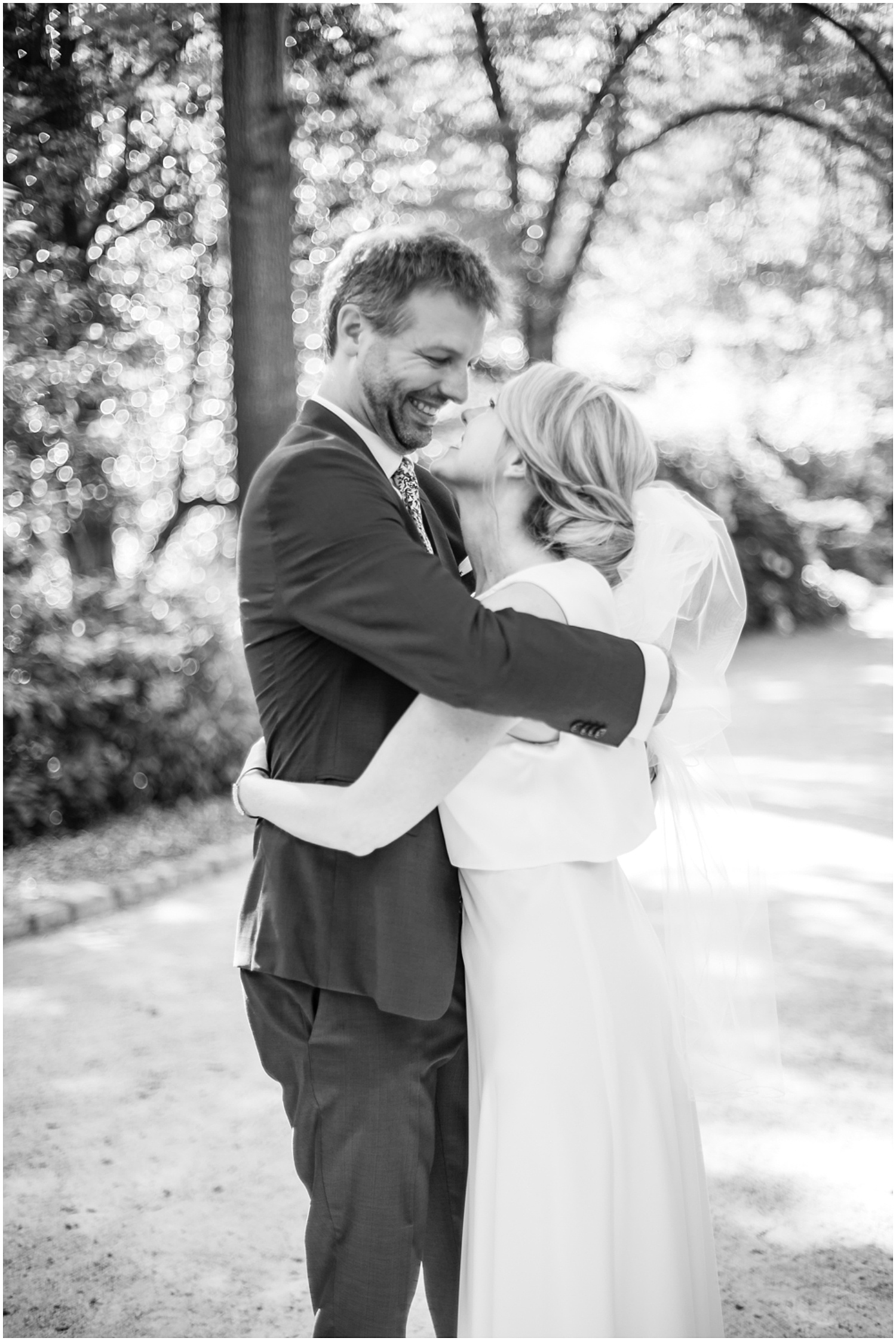 First Look Duke Gardens Wedding