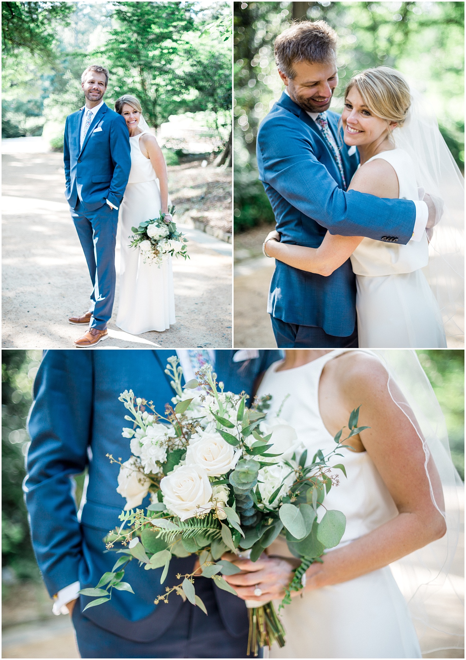 First Look Duke Gardens Wedding