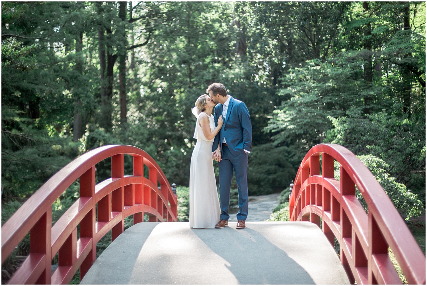 First Look Duke Gardens Wedding