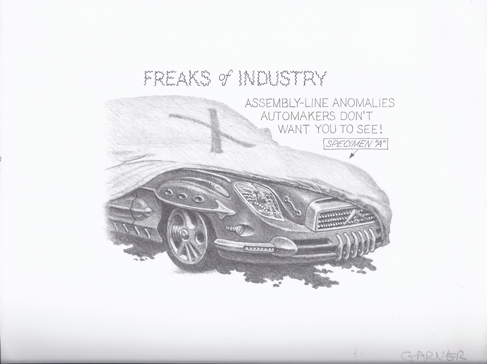 Freaks Of Industry | Pencil on paper 8.5" x 11"