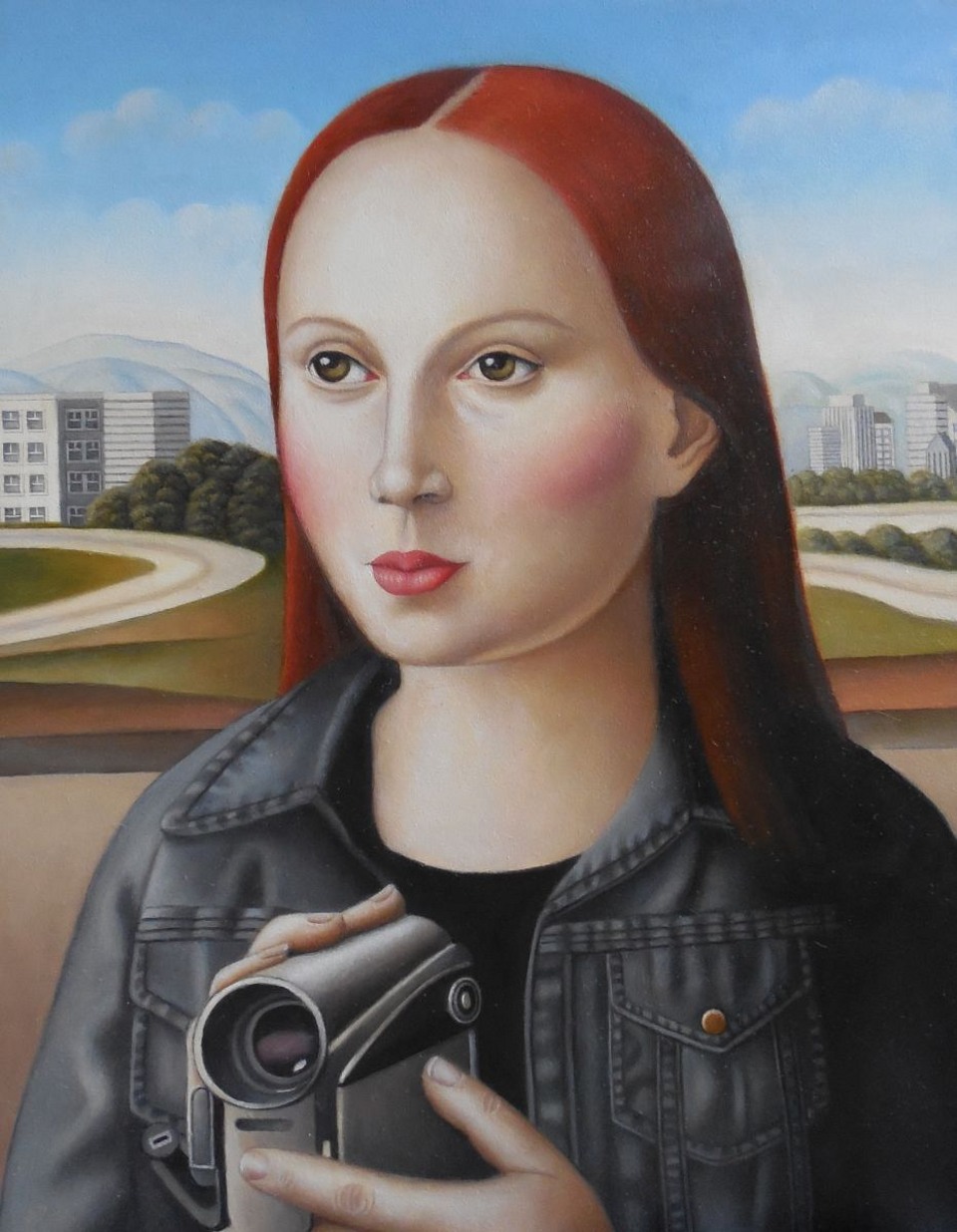 Young Woman with Video Camera