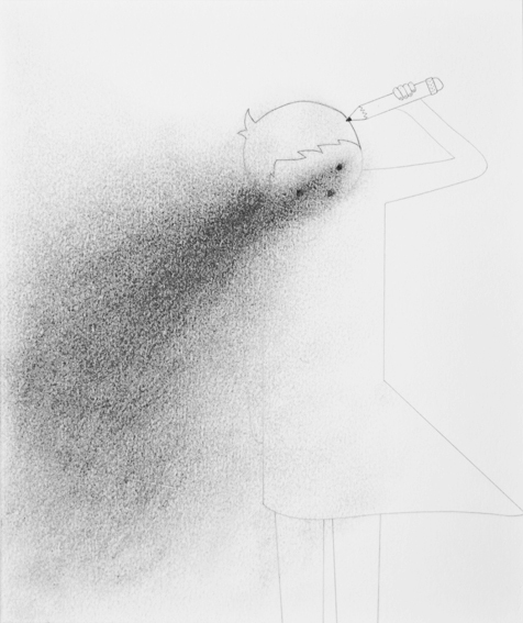 Untitled (Girl Shooting Herself with Pencil)