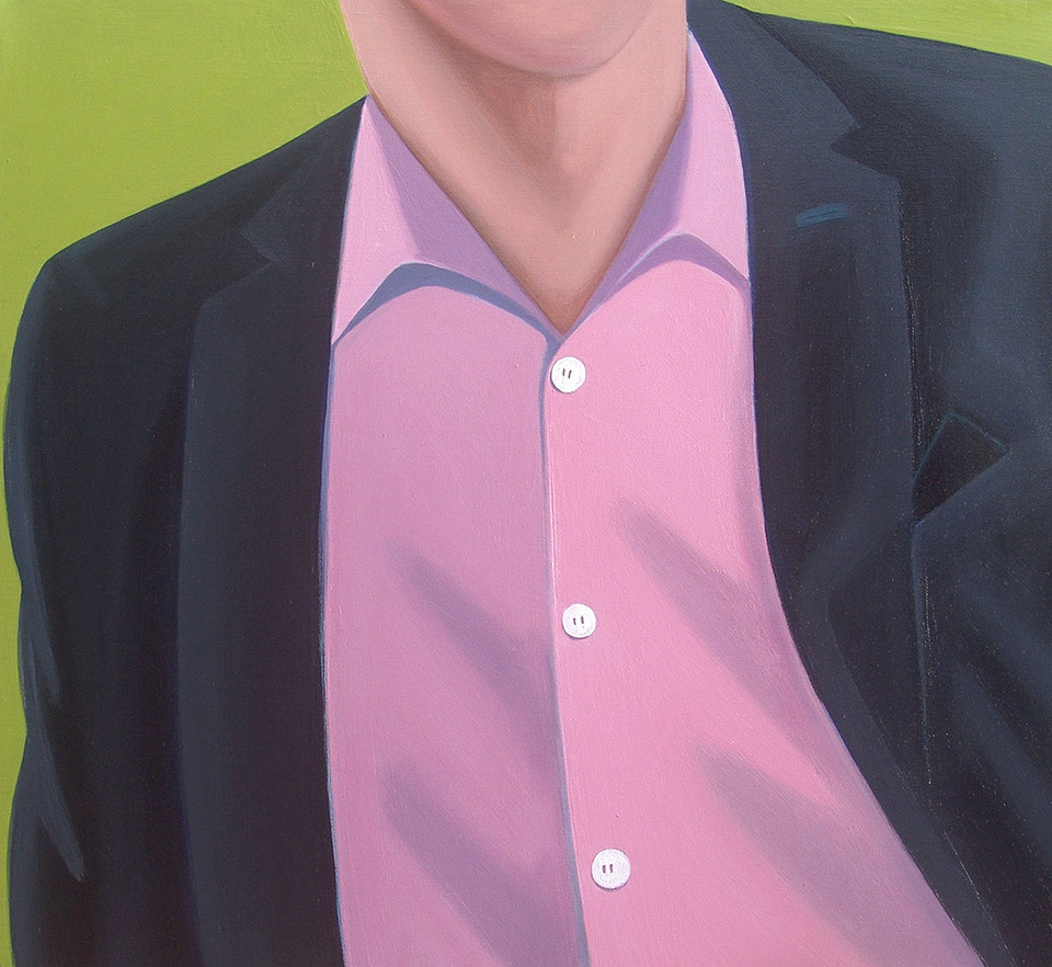 Study of a man with a pink shirt