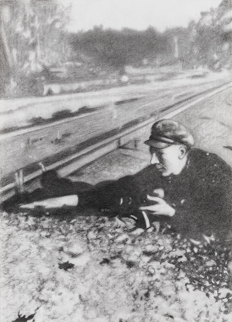 Boris Jochal Planting Dynamite, Vilnius (WWII)