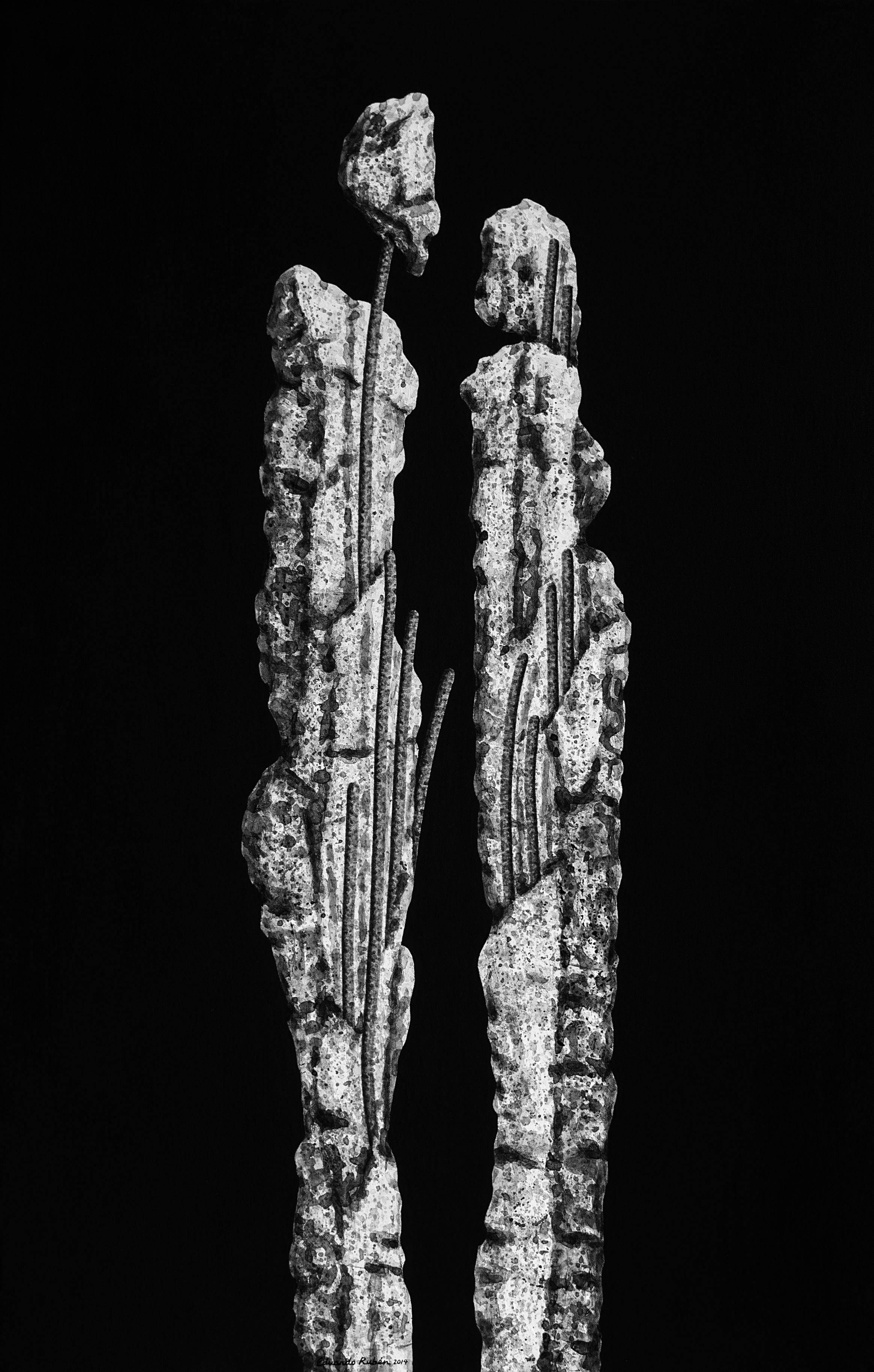 Couple, Acrylic on Canvas, 38" x 51"