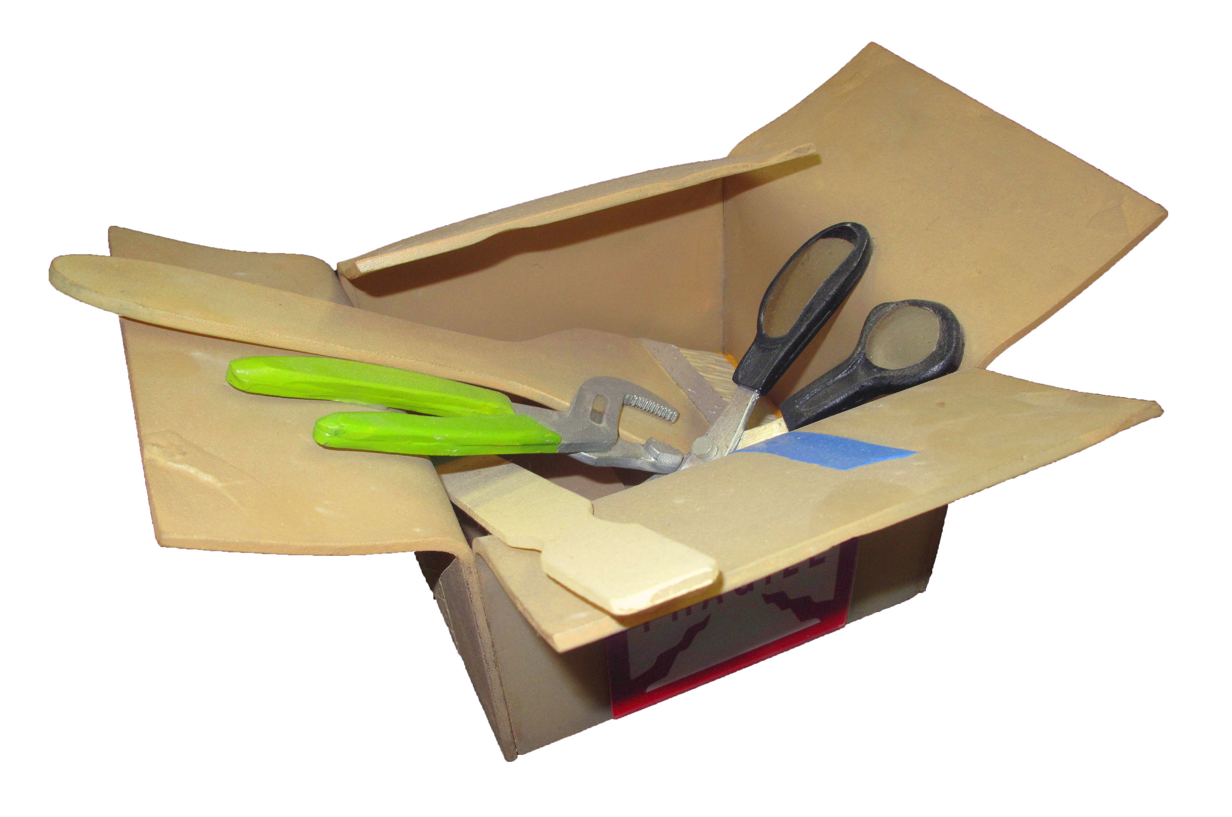 Cardboard Box with Tools