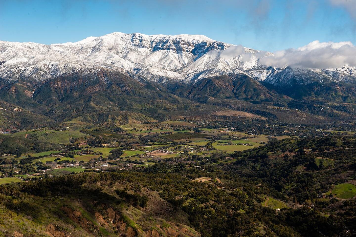 #topatopa mountains in #ojai looking majestic after the snow.