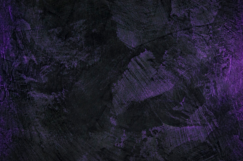 Marmorino black with purple iridescent wax
