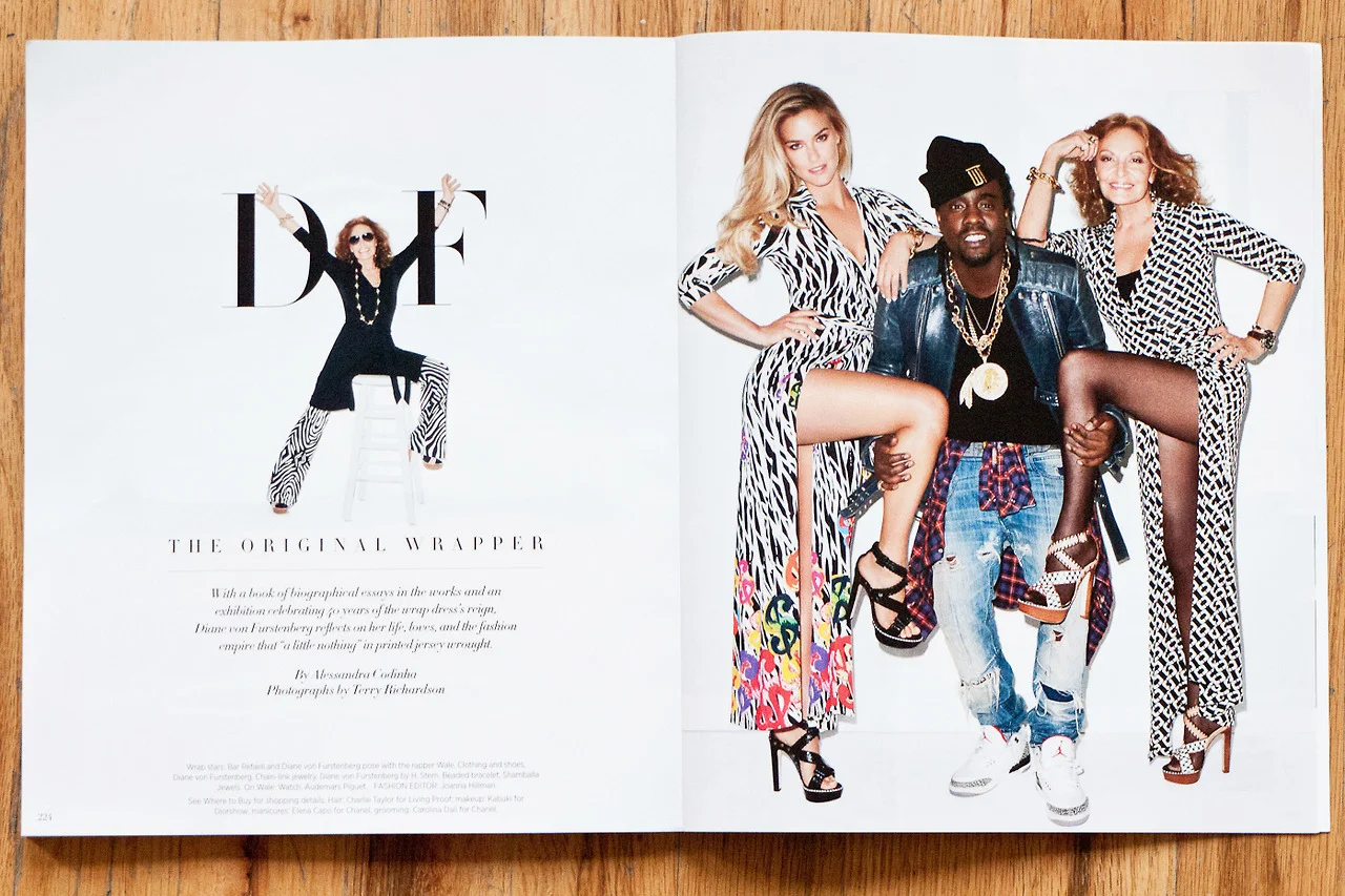 Diane Von Furstenberg shot by Terry Richardson for Harper's Bazaar