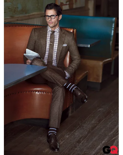James Marsden Pockets Square Colored, Tie Clip via GQ