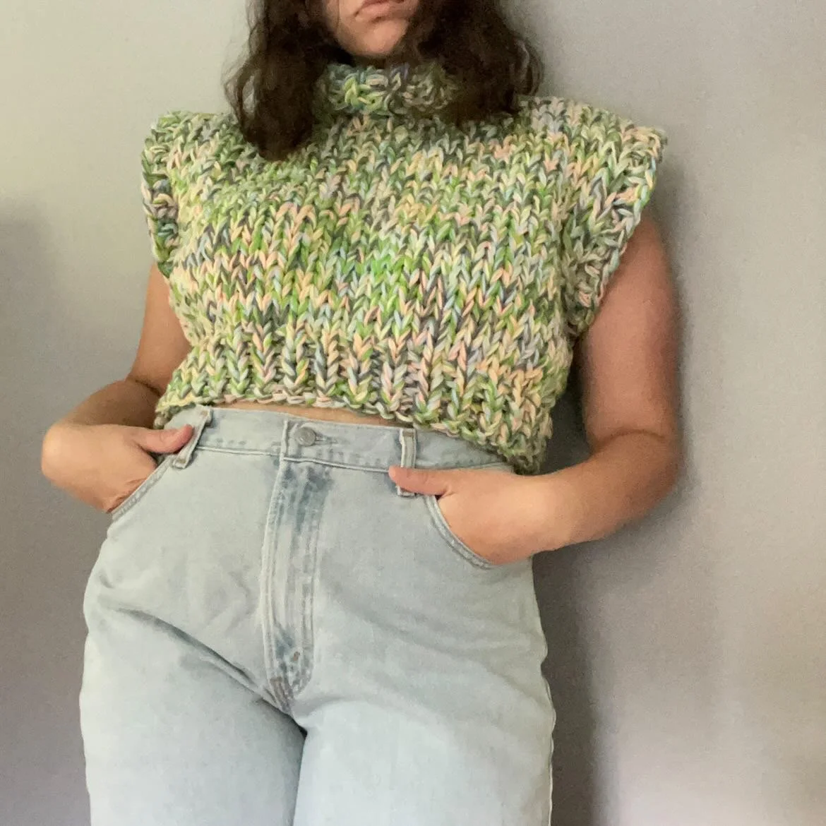 material girl vest knitting pattern — alexa kari