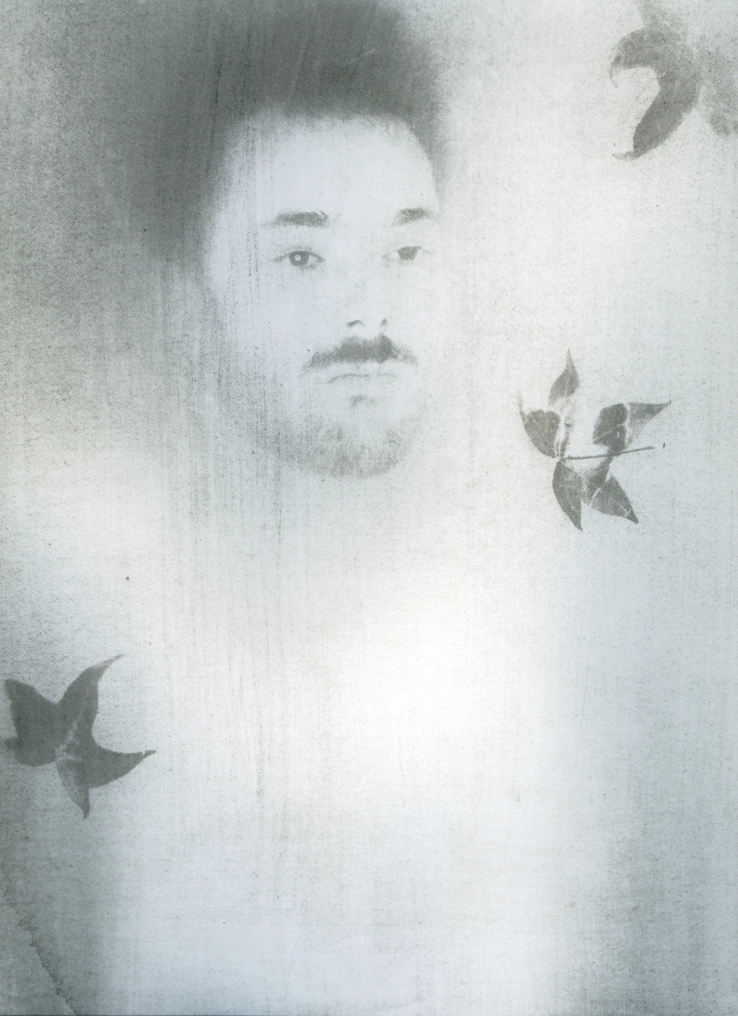 Temporal - Early 2017 Black Pigment Gum Bichromate Print 9x12
