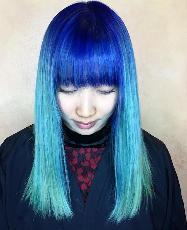 I work all day for this beauty! From virgin hair to #blue #teal #colormelt #colorbygary #schwarzkopfusa #schwarzkopfpro #igoracolorworx #sfhair