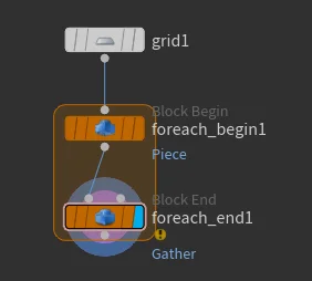 연결한 뒤에는 'foreach_end1' 노드의 Display Flag 를 선택한다.
