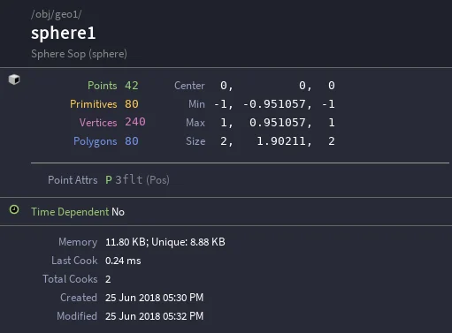 Node Information 윈도우