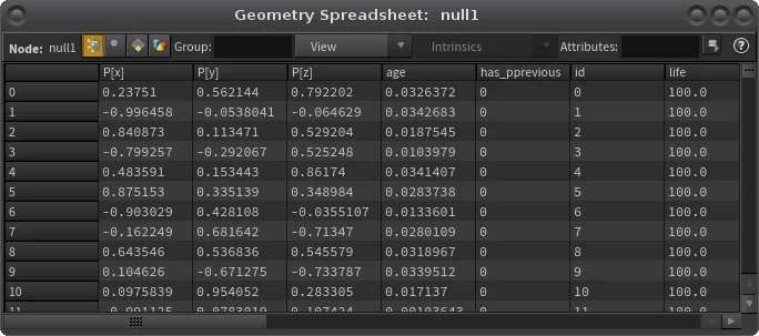 HOUDINI SPREADSHEET NET