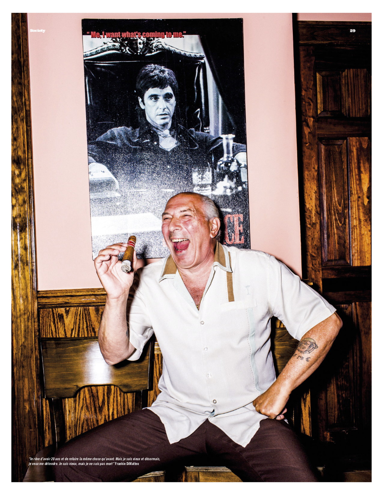 Former mob bosses, hitmen, and informants for Society Magazine