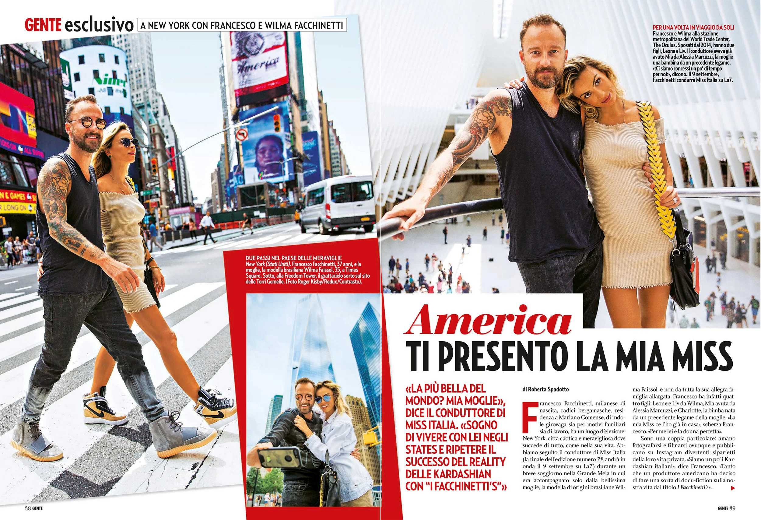 Wilma and Francesco Facchinetti for Gente Magazine