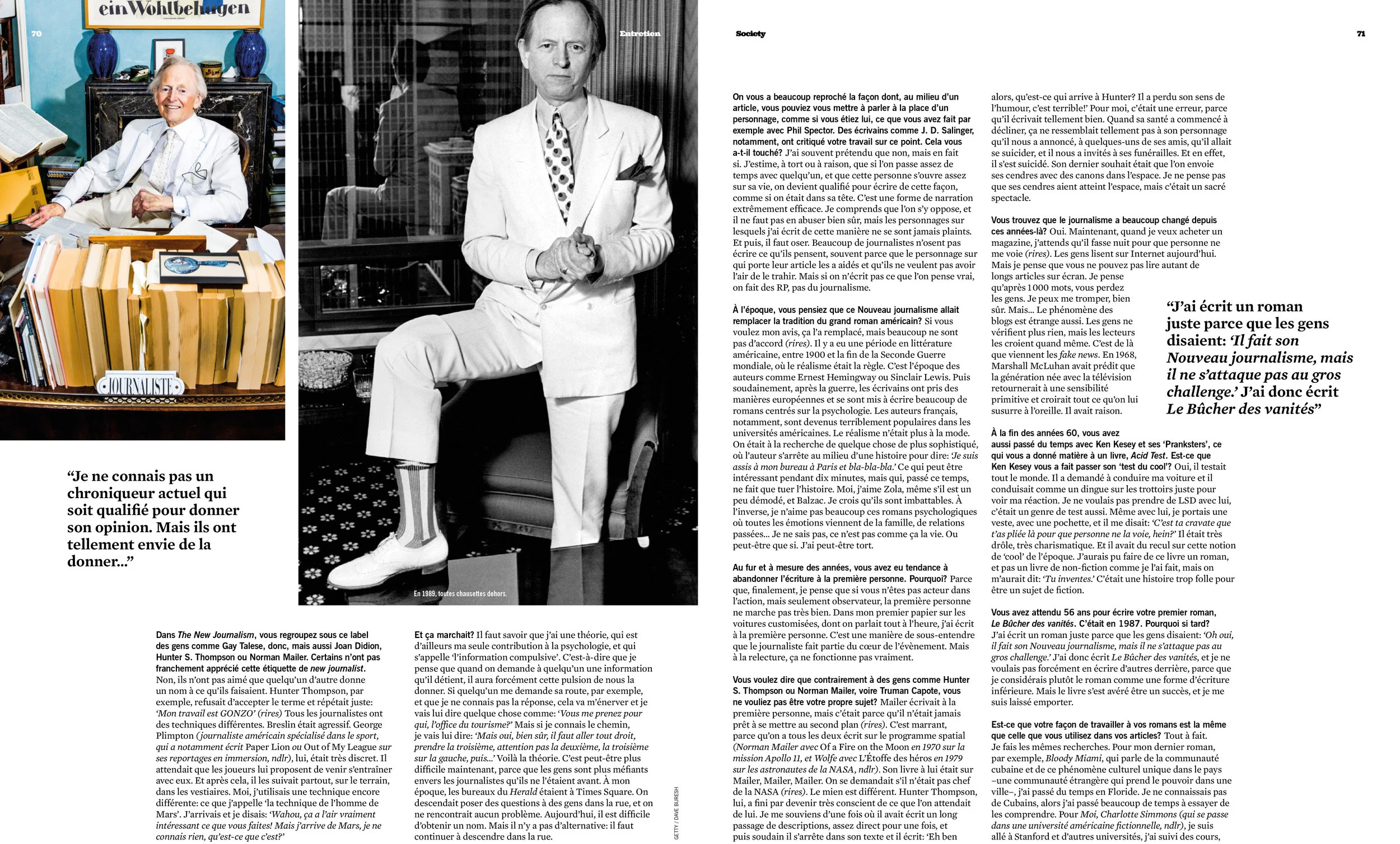 Tom Wolfe for Society Magazine