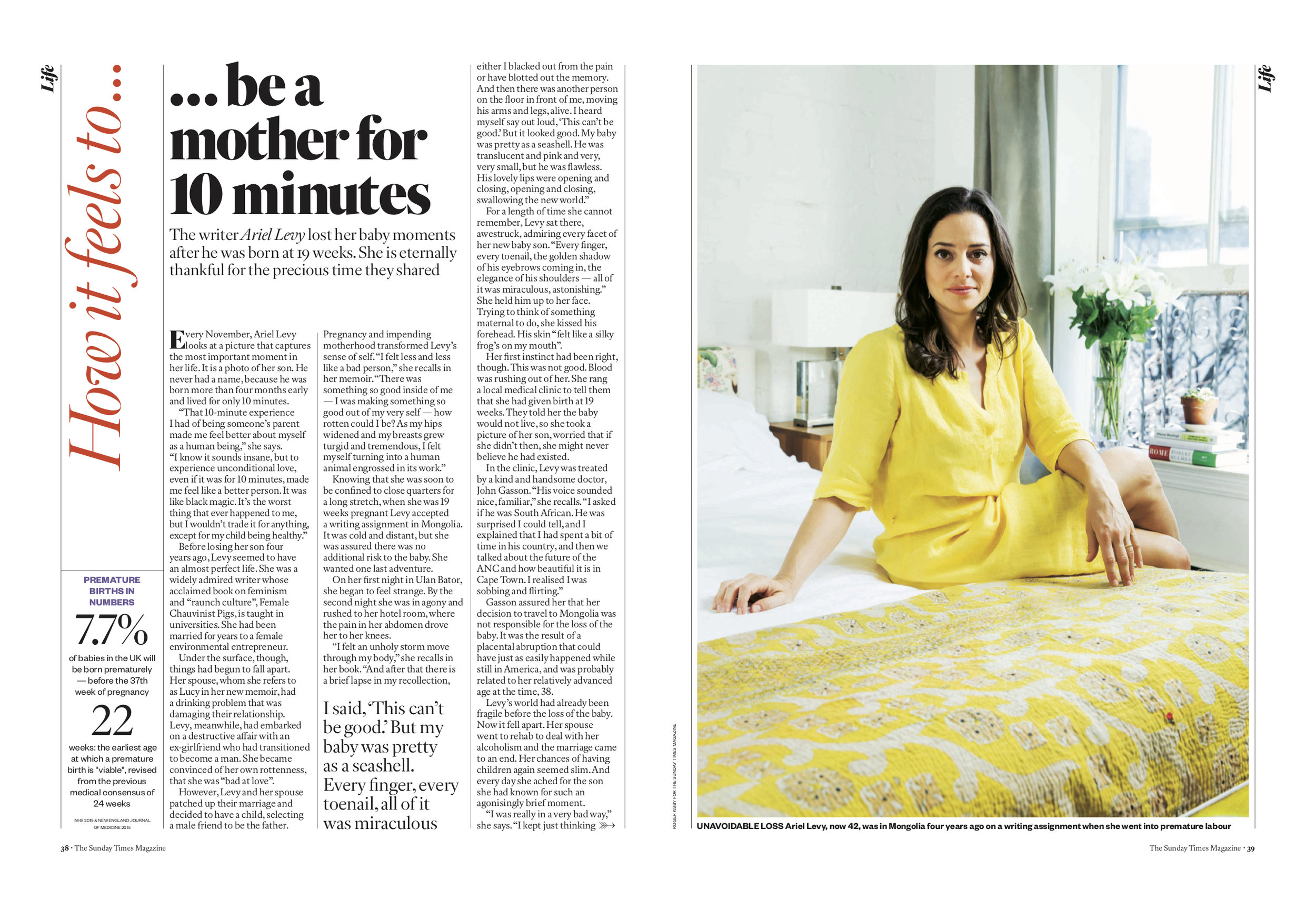  Ariel Levy for The Sunday Times Magazine 