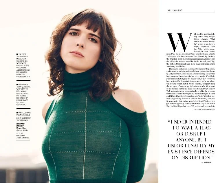 Hari Nef for Boston Globe Magazine