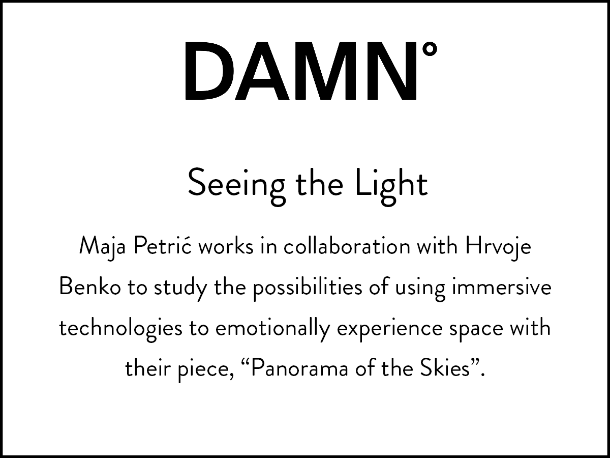 A feature of the immersive installation at Microsoft, A Panorama of the Skies, in an article by Damn.