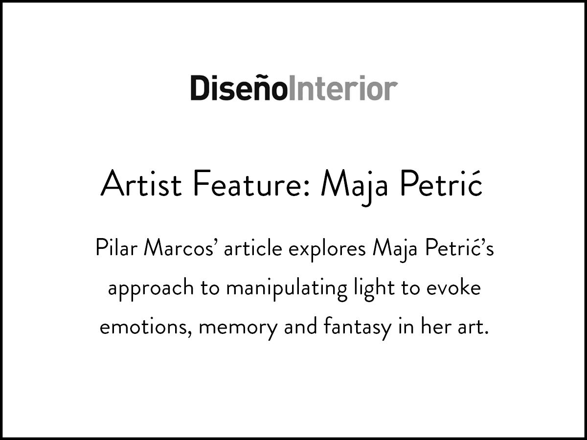 DiseñoInterior's article explores how Maja Petric transforms the experience of space through light.