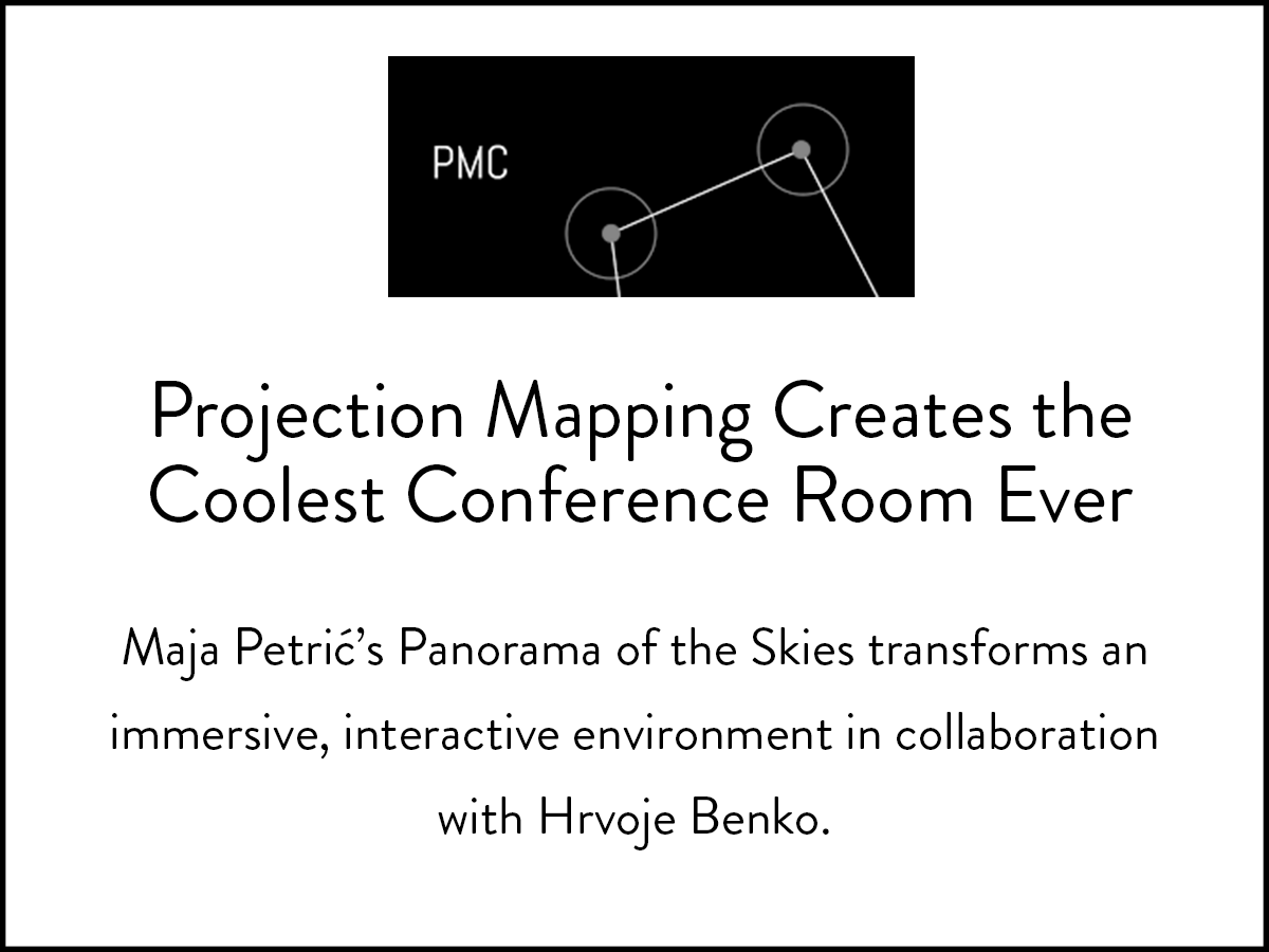 PMC present Maja Petric's use of projection mapping used to transform the Microsoft conference room.