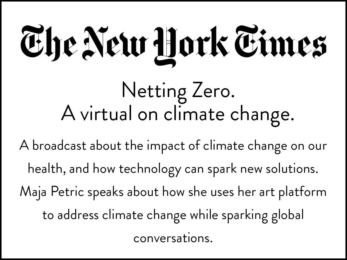 The New York Times segment for Climate Change on Earth Day, features an interview with Maja Petric.
