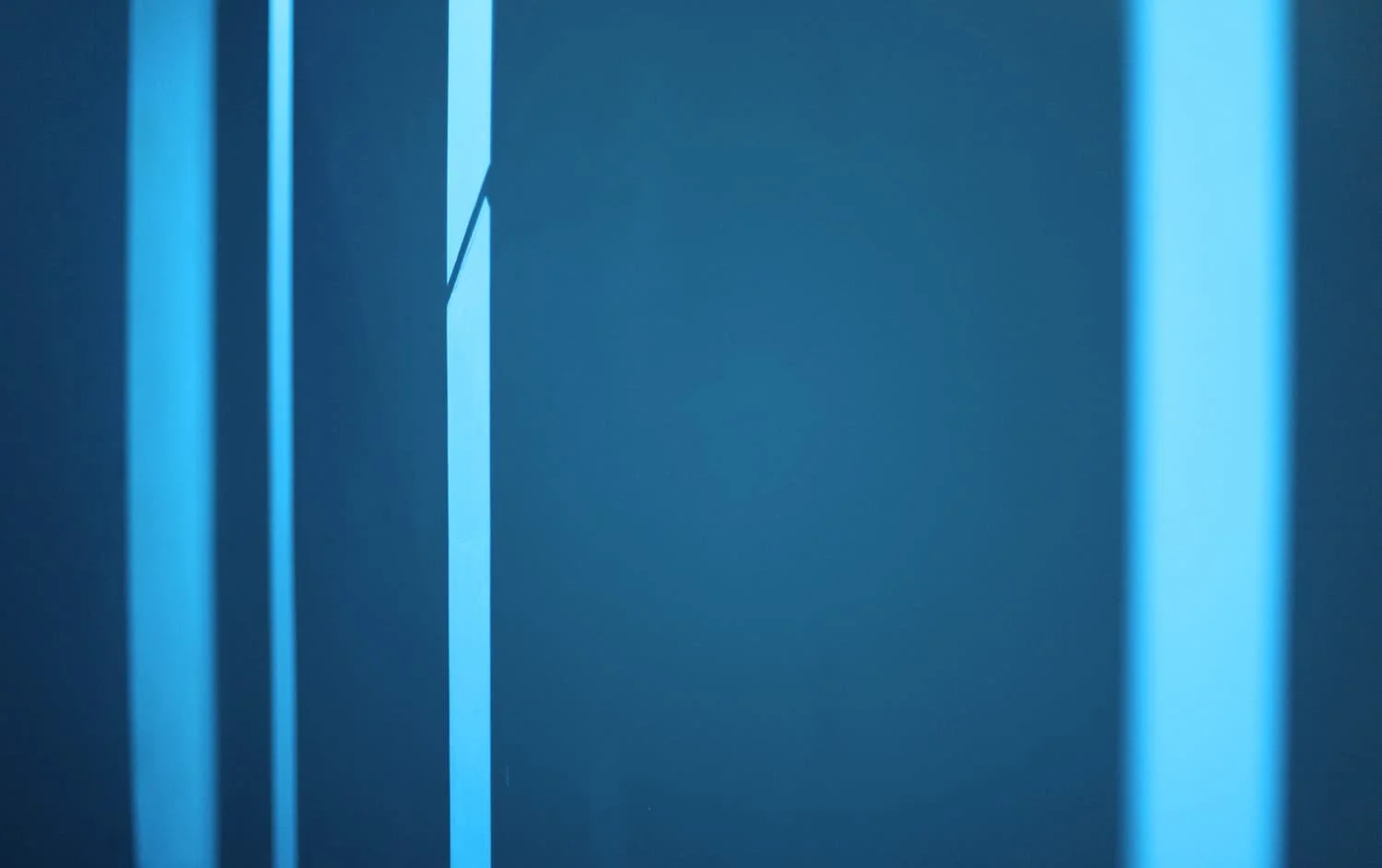 A close up of the light art installation of an illuminated portal.