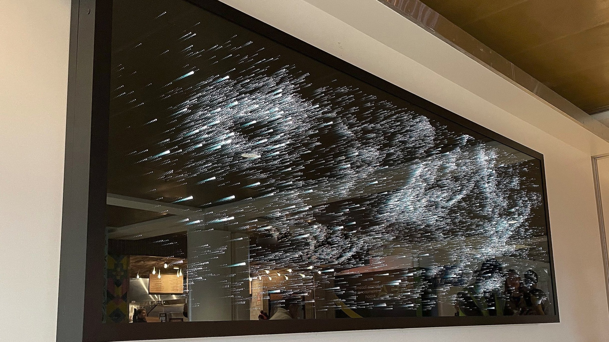 The generative light sculpture captures a new birth, flooding the starscape in a flash of white light.