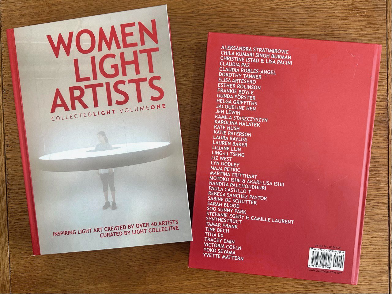 Front and back cover of the publication, Women Light Artists.