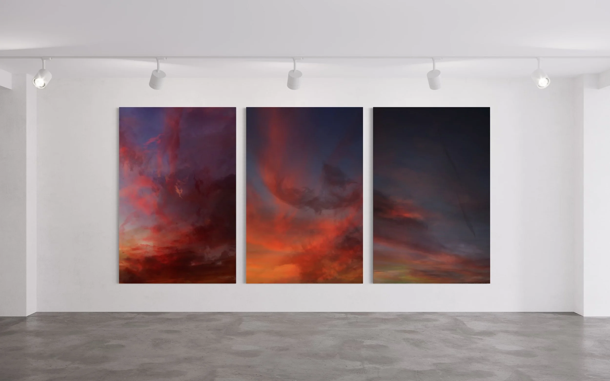 Color Triptych Examples Red MAJA PETRIC Immersive Installation Art and Dynamic Light Sculptures