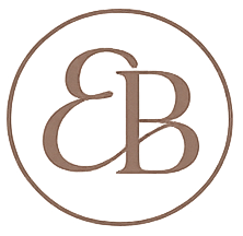 A circular logo with the initials E and B intertwined in the center.