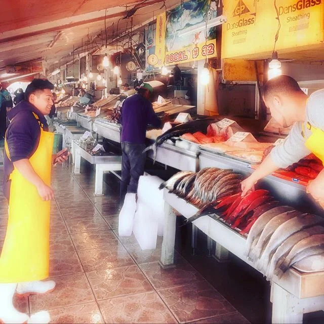 Fish market in Ensenada, Mexico.