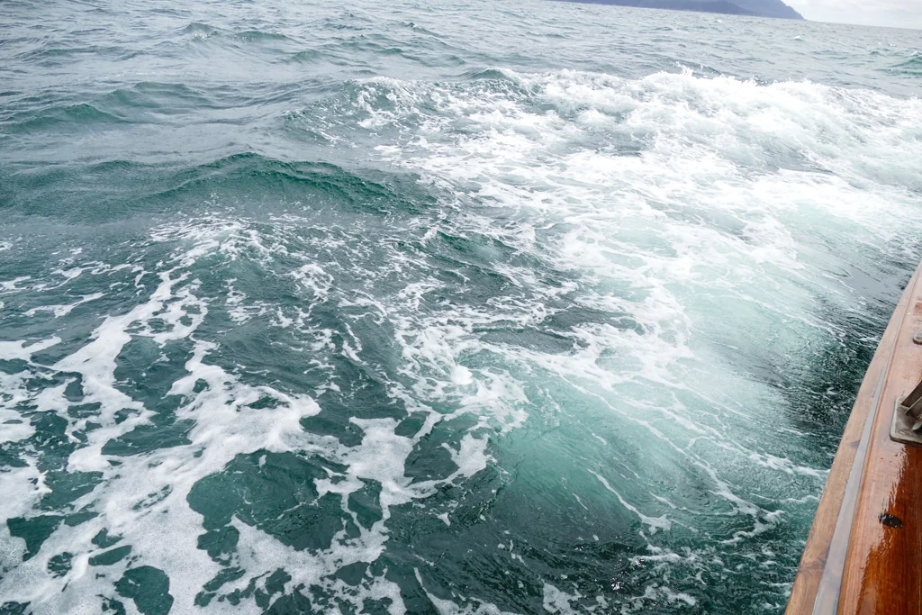  Clear water and a rough sail 