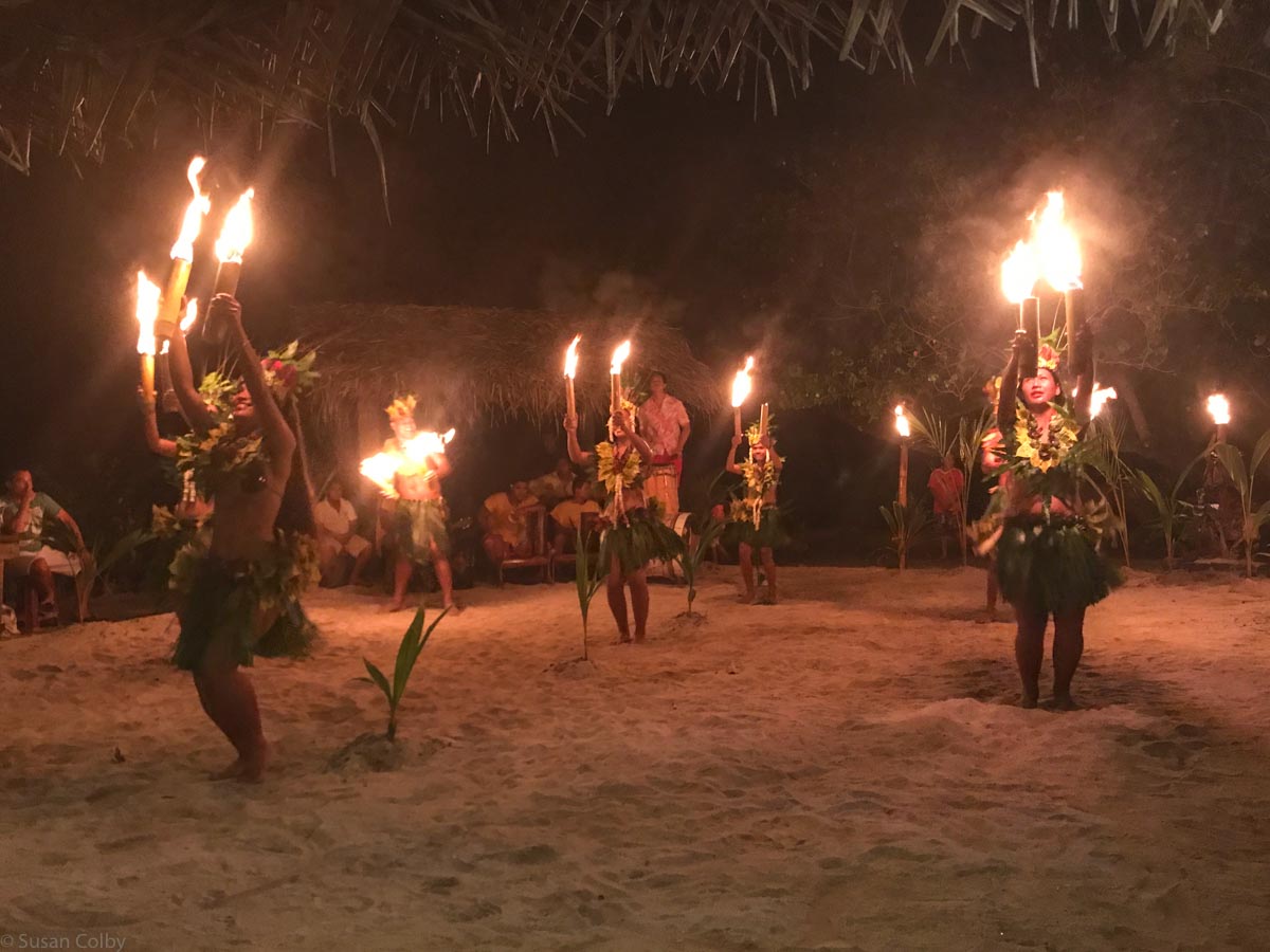 fire dancers