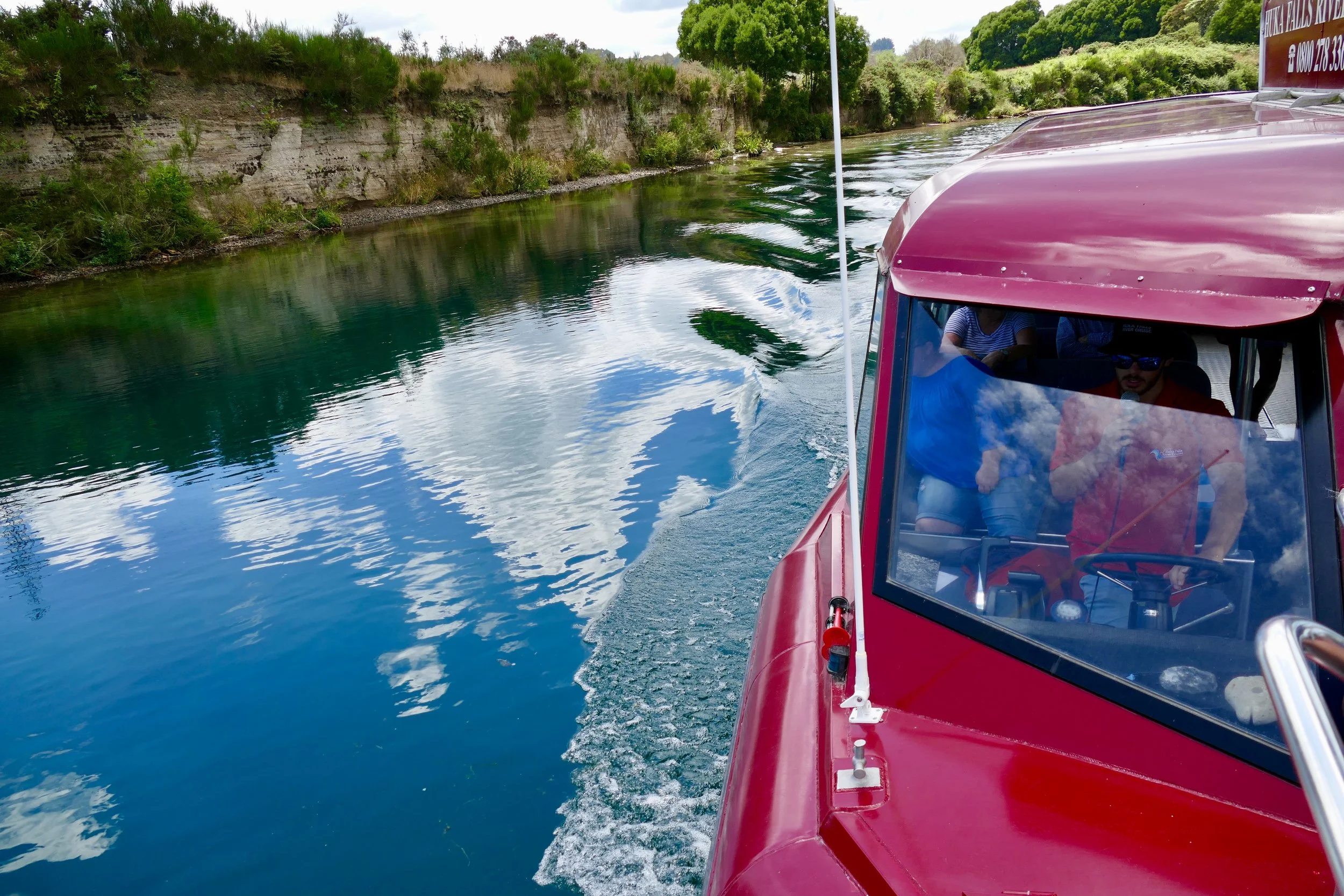  Our ride on the Huka Falls River Cruise 