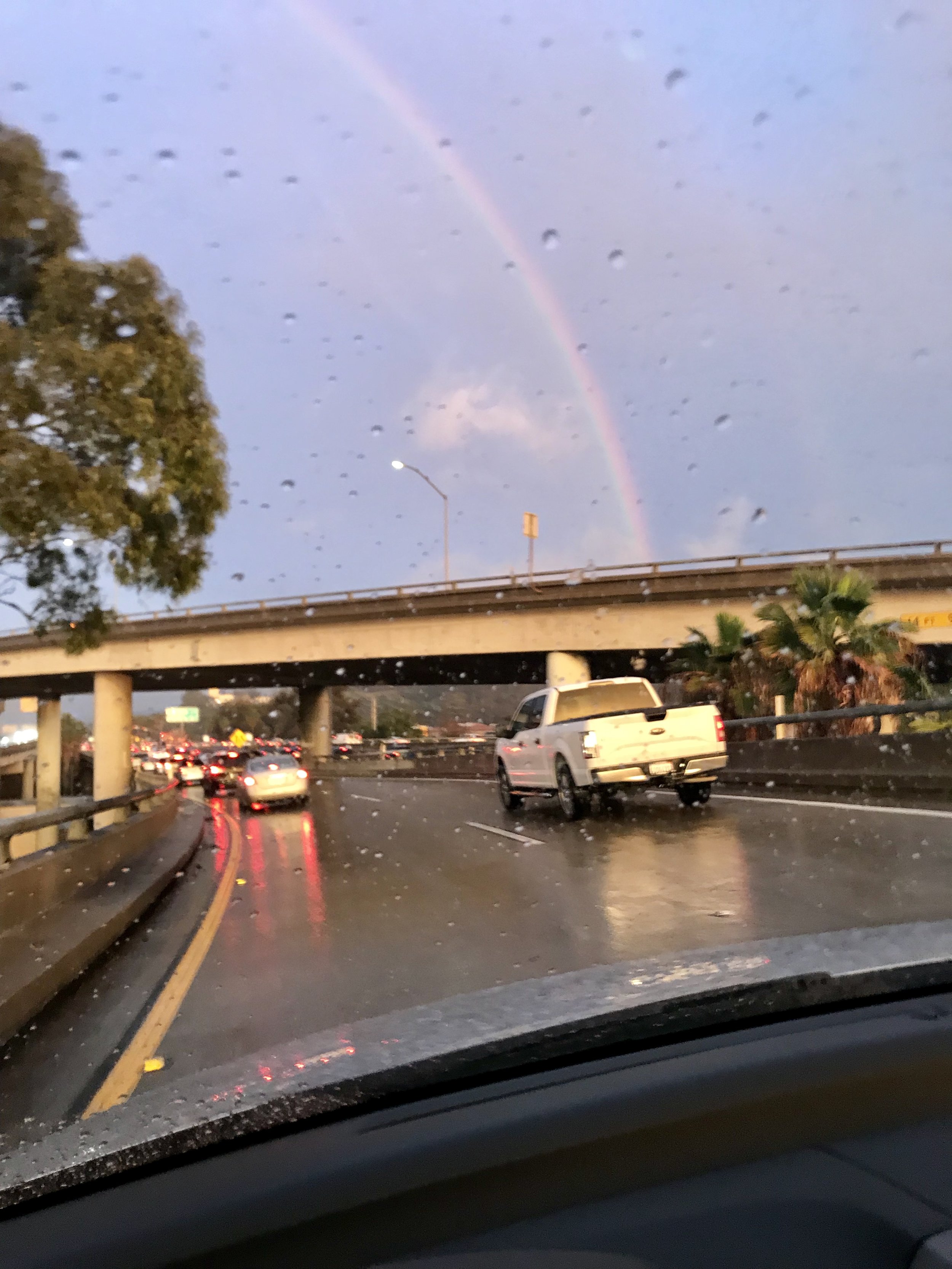 Gorgeous rainbow at the end of a really sh*tty drive.