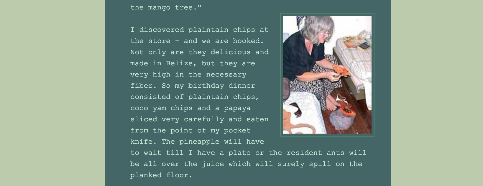 Memories of Belize Resurfacing