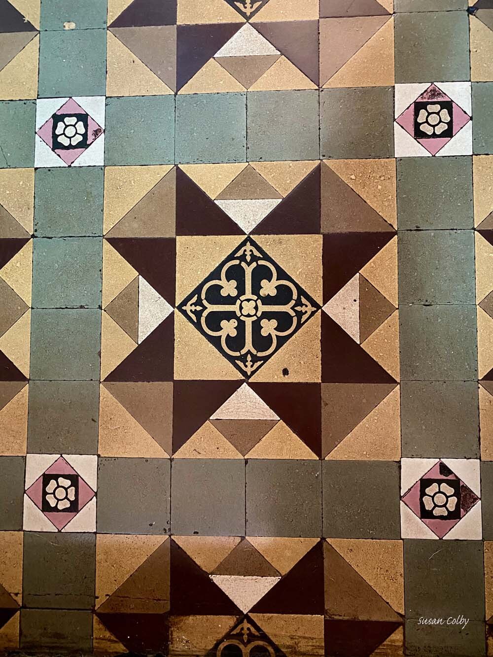 Tiled floors at Kearsney Manor