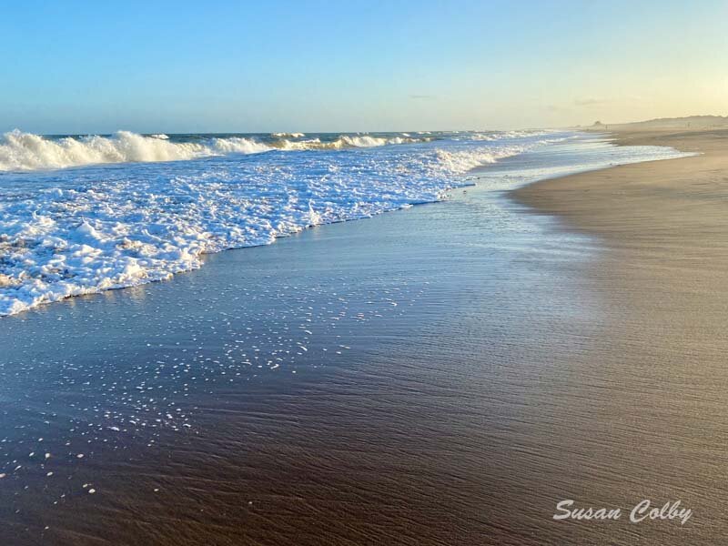 Long empty beach