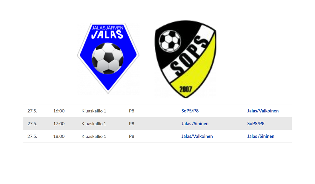 Jalkapallo P8 Turnaus Kiuaskalliolla 