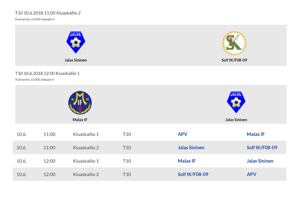 Jalkapallo T10 turnaus Kiuaskalliolla