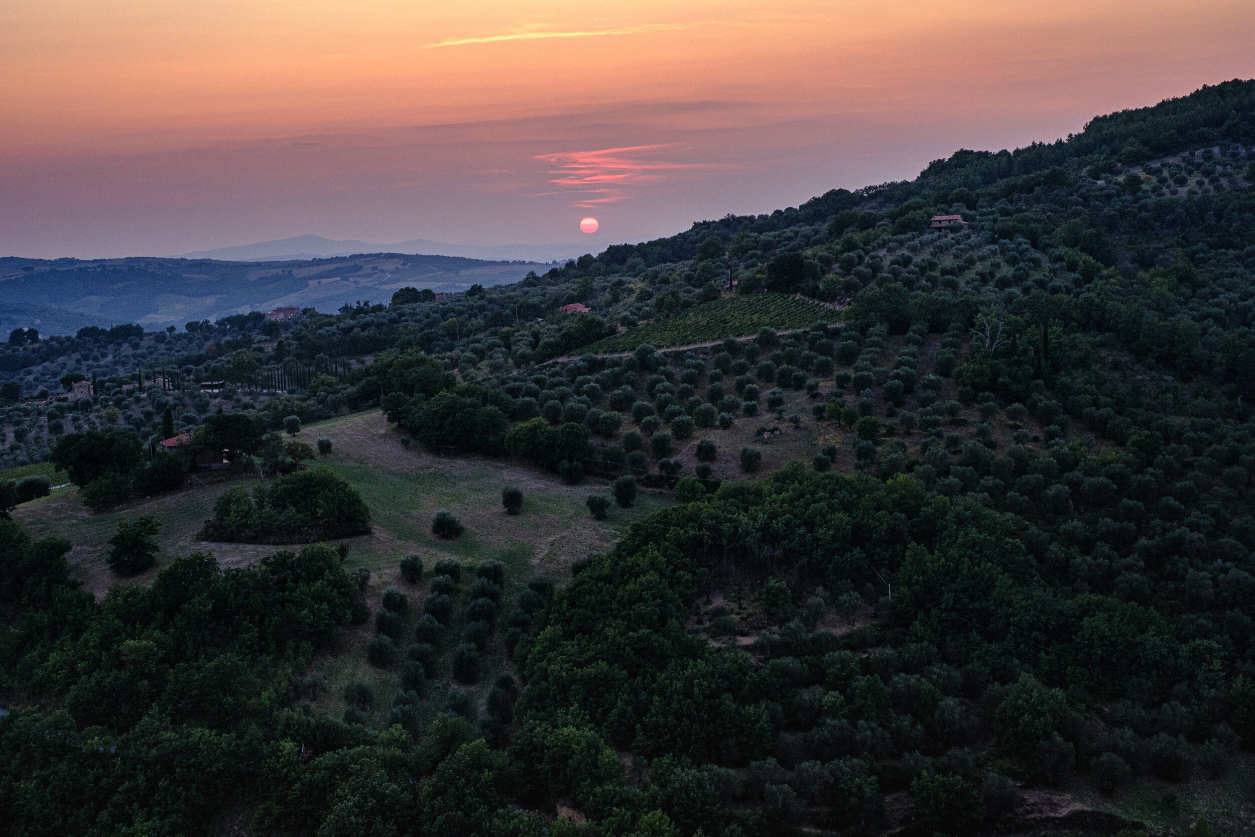 Sunset near Seggiano 