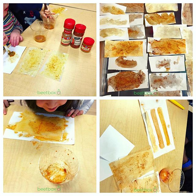 WHAT DO YOU THINK!? Easy, sensory spiced paint! 🎨This is one of our student (and teacher!) favorite beetbox activities. Everyone enjoys the wonderful &amp; warming scents of cinnamon, cloves, ginger, vanilla, &amp; the lesson is packed with fine mot