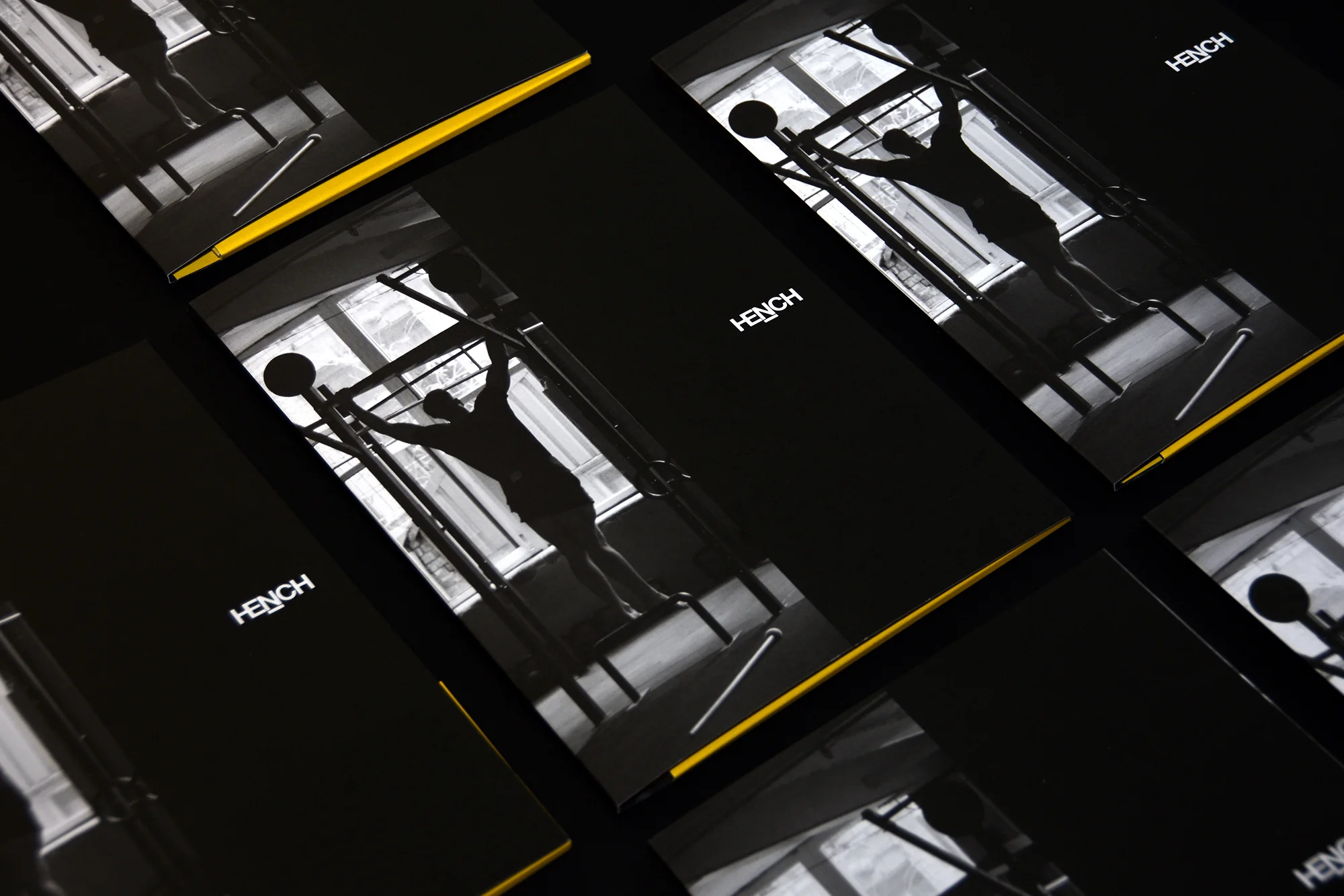 Variety of print material for Hench , a Belfast based state of the art training and recovery facility, delivering world-class coaching programmes which optimise performance, health, wellbeing and recovery. Designed at Grandson .