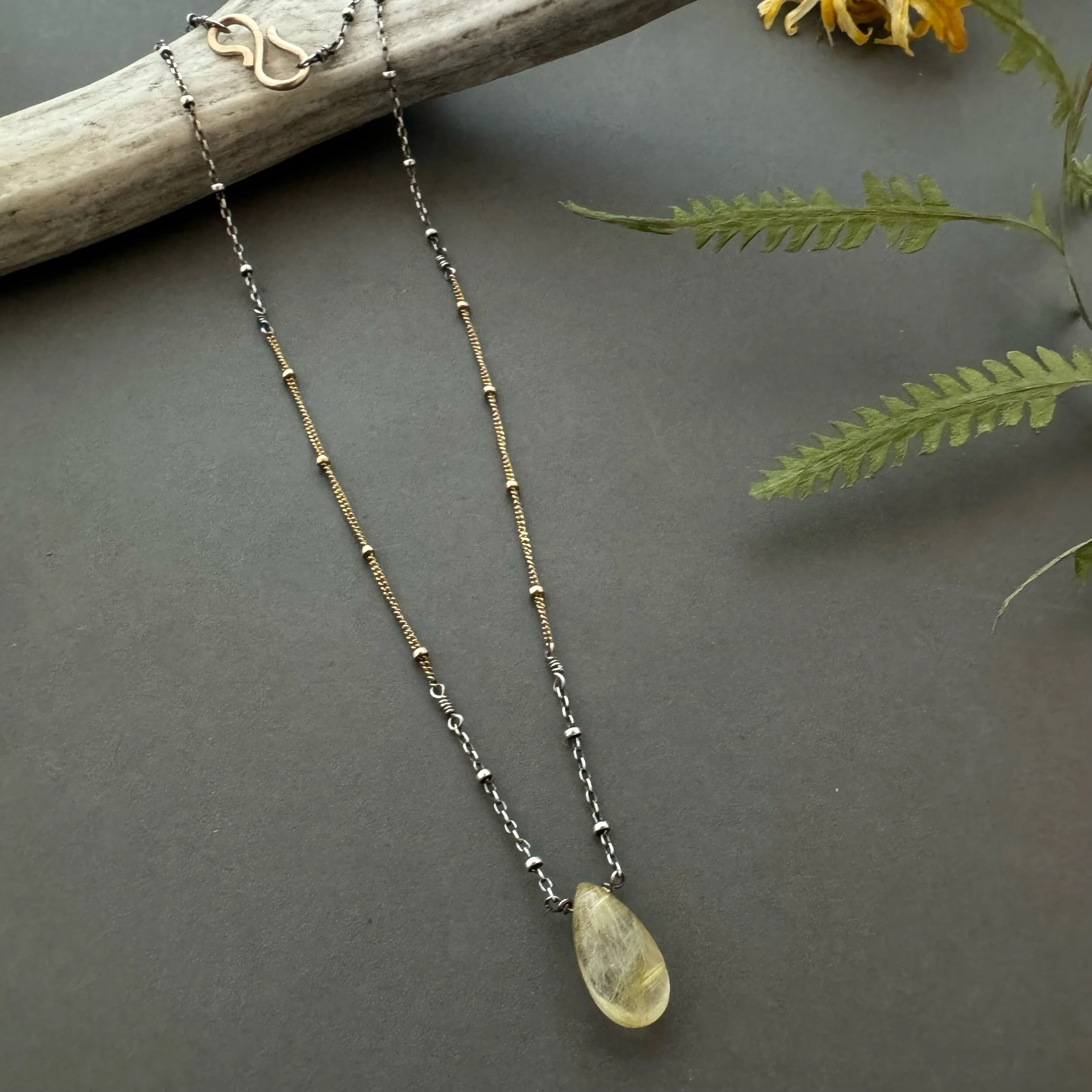 Earth's Splendor- Mixed Metal and Mixed Gemstone Necklaces