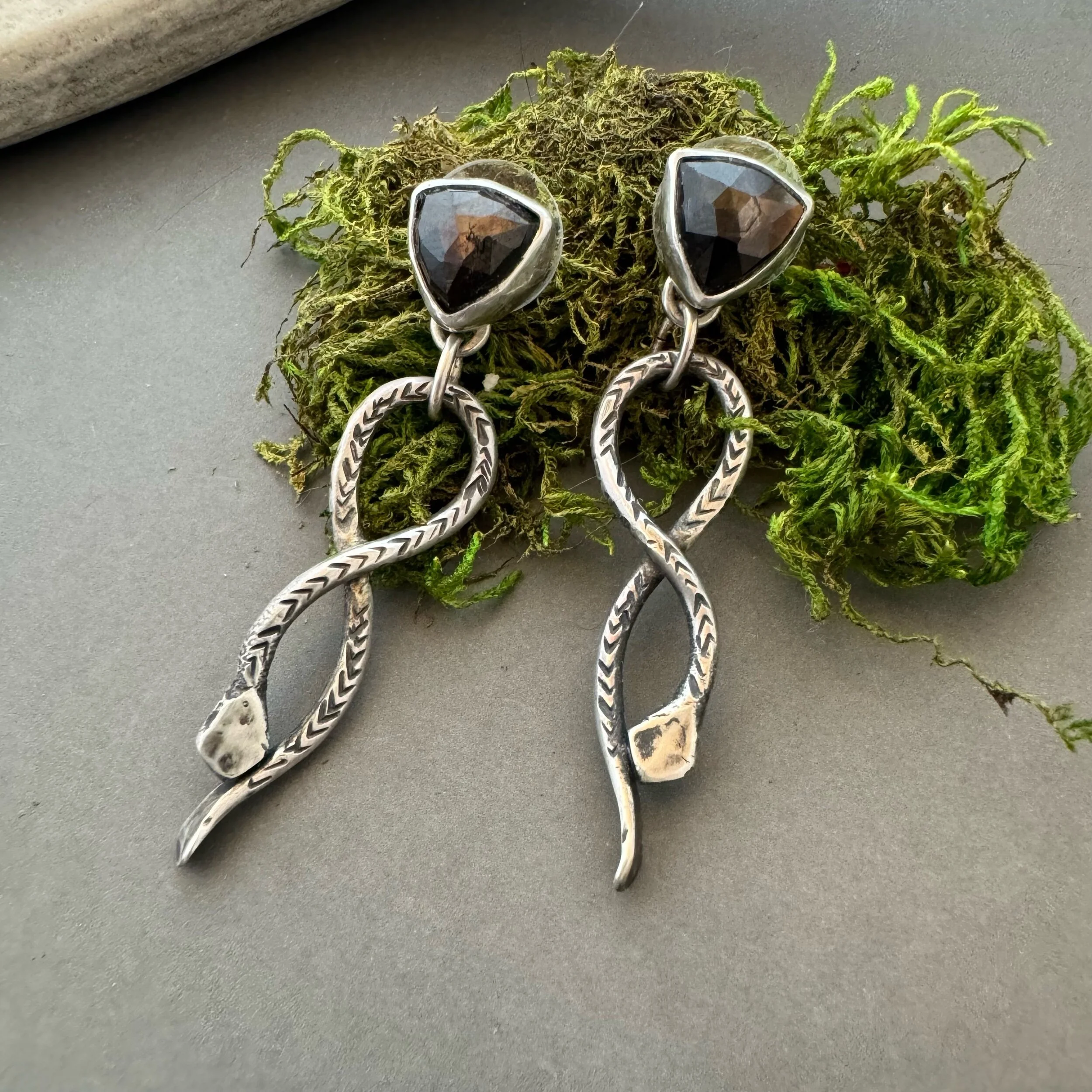 snake jewelry with sapphire