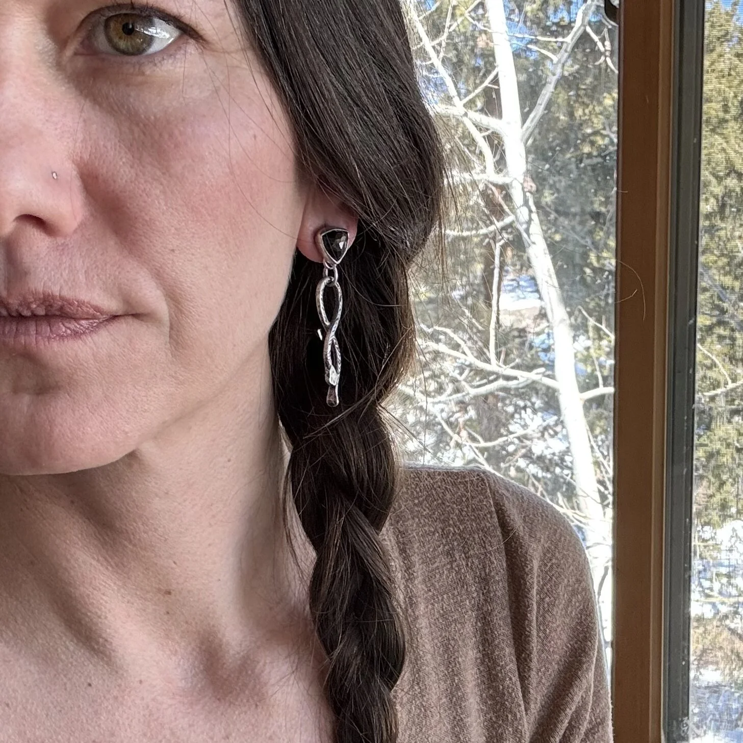 silver serpent earrings